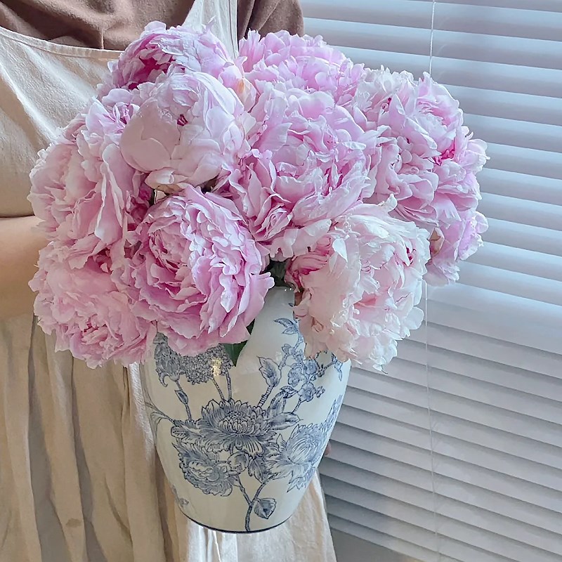 中式陶瓷花瓶客厅插花青花瓷罐花器景德镇复古瓷瓶高级感桌面摆件