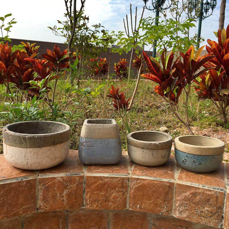 手压粗糙色釉花盆 多肉植物盆栽花盆 欧式做旧陶瓷花盆 透气花盆,鲜花速递/花卉仿真/绿植园艺,花盆,淘宝优惠券,粉丝福利购,淘宝优惠卷