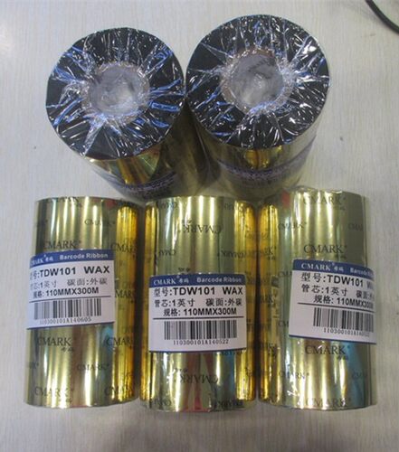 优质蜡基110MM*300M50 90 70碳带卷条码不干胶标签纸色带打印清晰