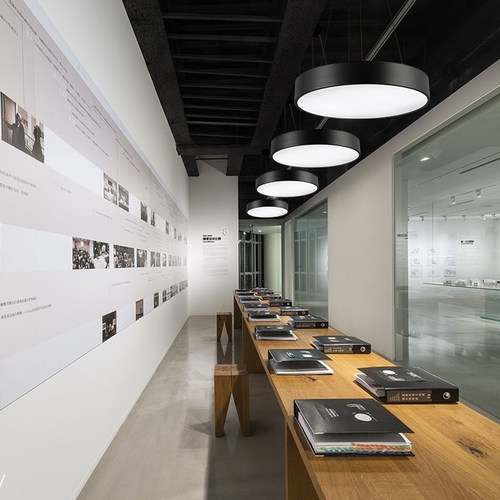 led圆形吊灯理发店灯办公室吸顶灯吊线灯吧台灯直播工业风灯具