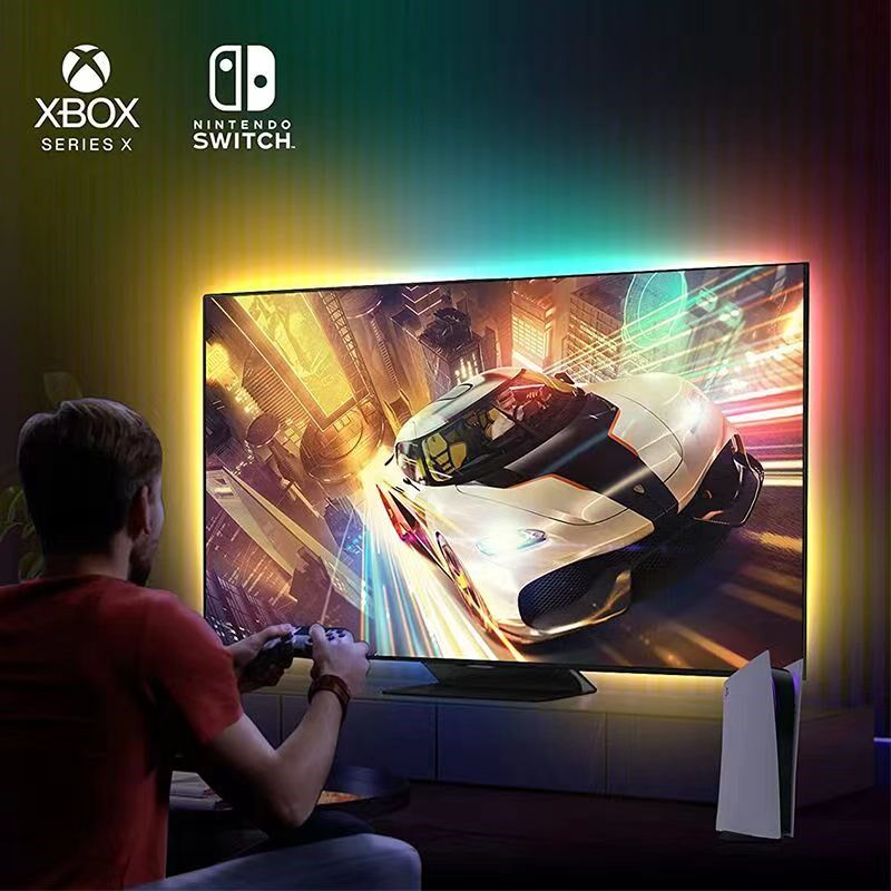 电视机同屏灯带 灯光随变化 游戏氛围灯 随同步 流光溢彩 LED灯带