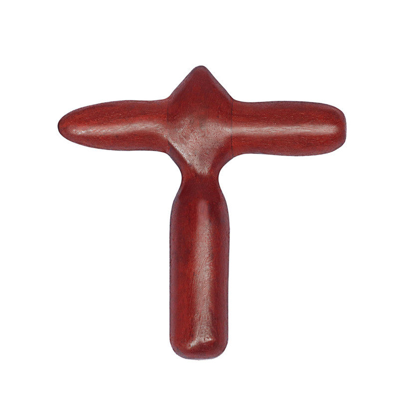 正宗天然非洲花梨木三角雀十字架木质足底脚底全身通用点穴按摩器