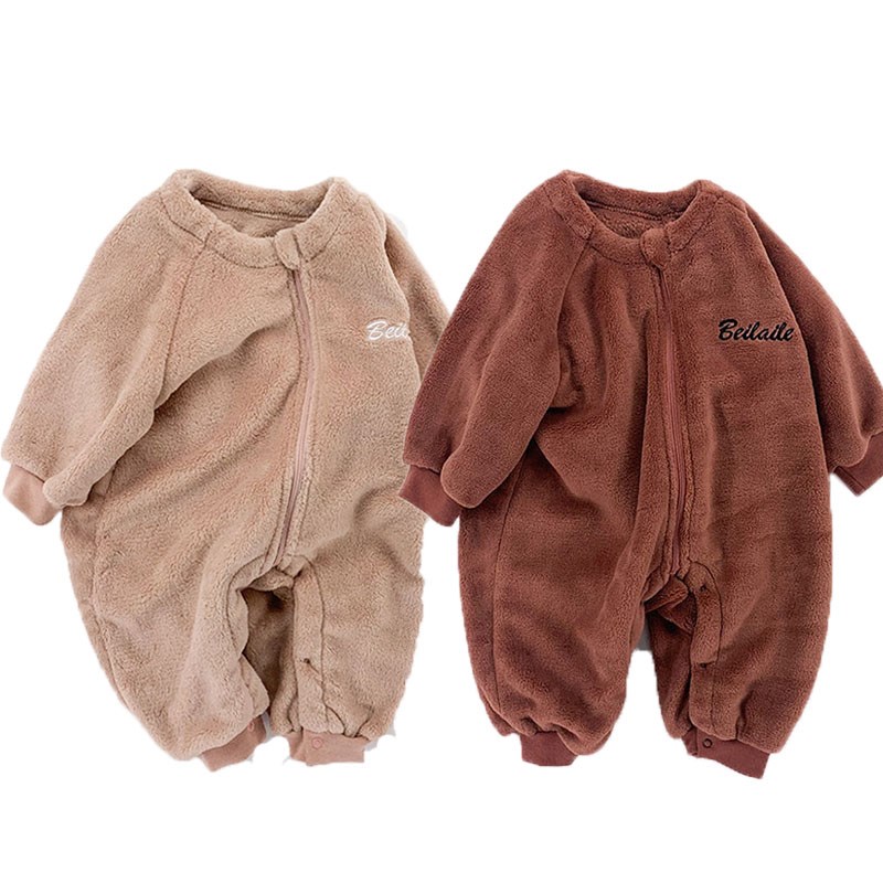 儿童连体睡衣秋冬季法兰绒加厚婴儿女宝宝睡袋男童珊瑚绒防踢被