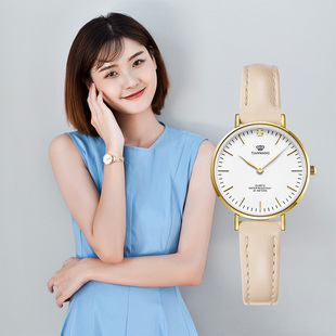 天王正品时尚女士手表姐妹同款手表女静音皮带石英表3851新年礼物