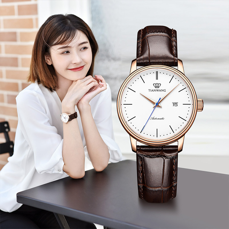 天王正品时尚女士手表自动机械表