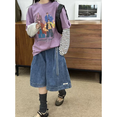 Journal Record 2026早春新款复古手绘印花长袖T恤 Rainbow集合店