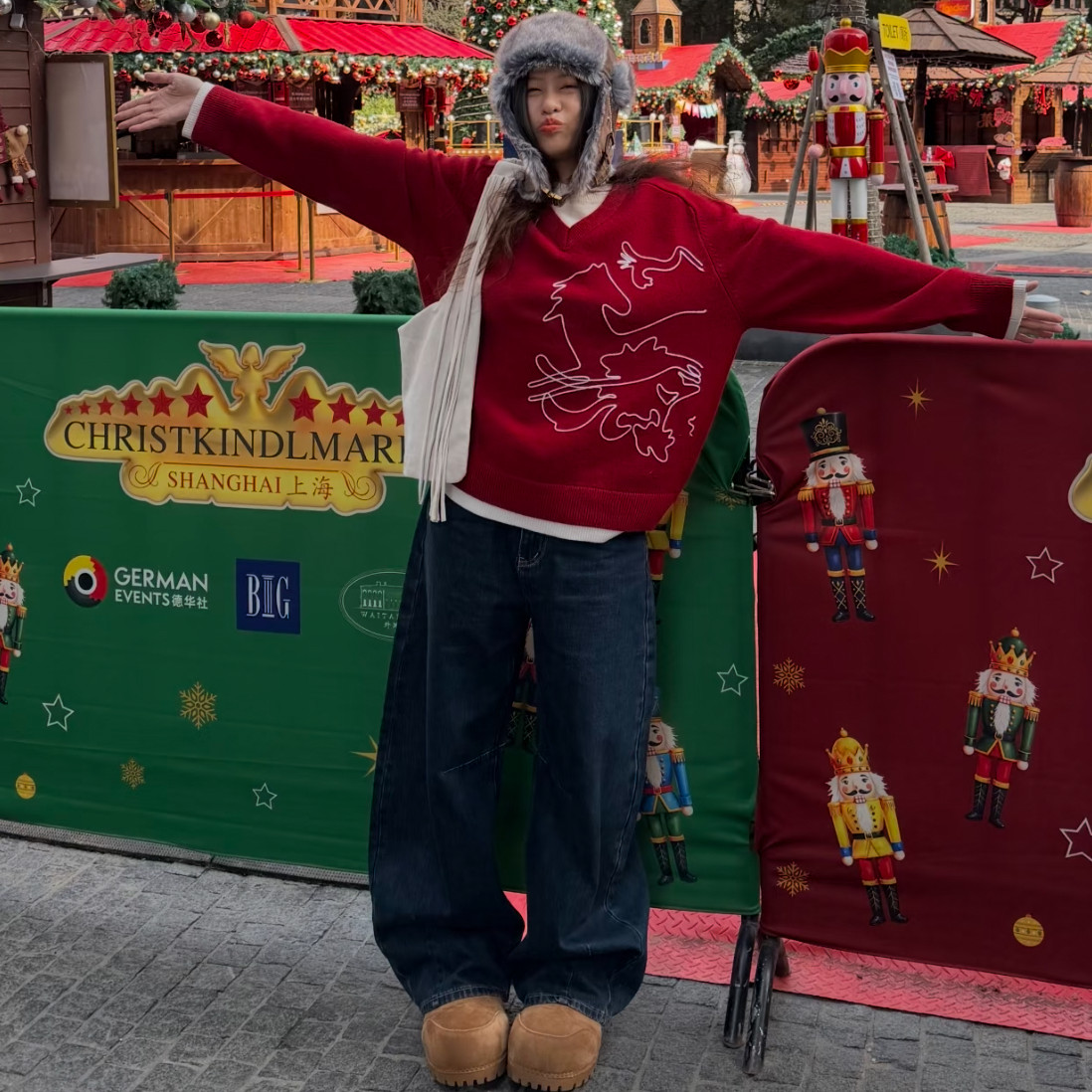 AVVENN假三件立体绣花撞色毛衫羊毛AK10601660 Rainbow集合店