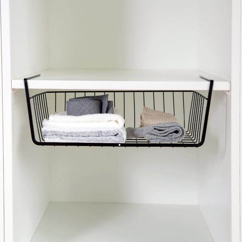新款直销隔层挂篮下衣柜挂架大学生厨房宿舍寝室柜子下橱柜置物架,收纳整理,书桌收纳置物架,淘宝优惠券,粉丝福利购,淘宝优惠卷