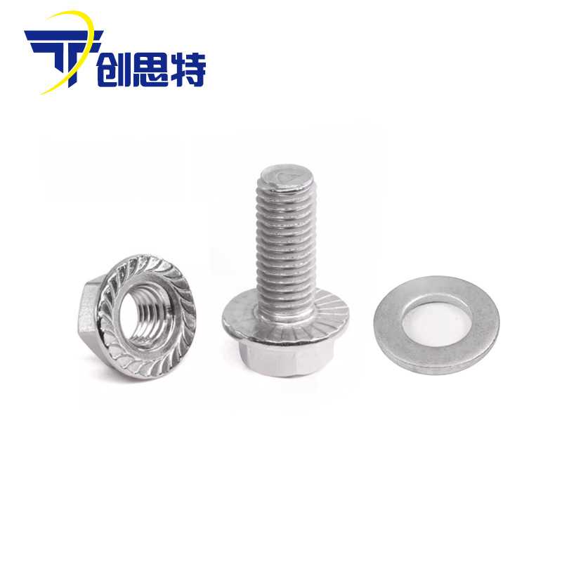 新款直销跨境141PCS法兰外六角螺丝螺栓套装304不锈钢六角螺钉配