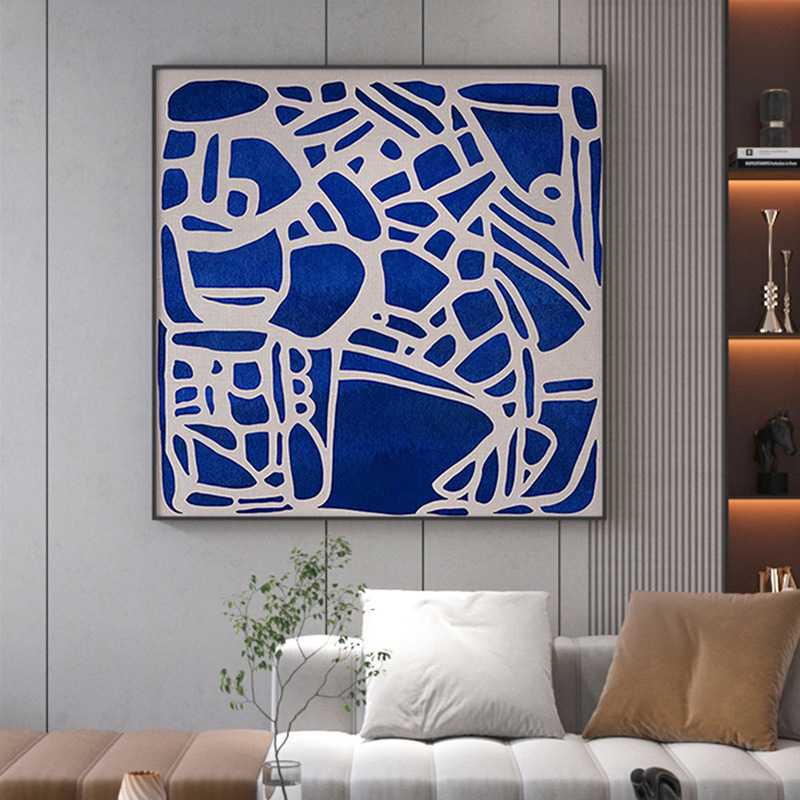 新款直销现代轻奢客厅餐厅样板间入户玄关装饰画背景墙壁抽象色块图片