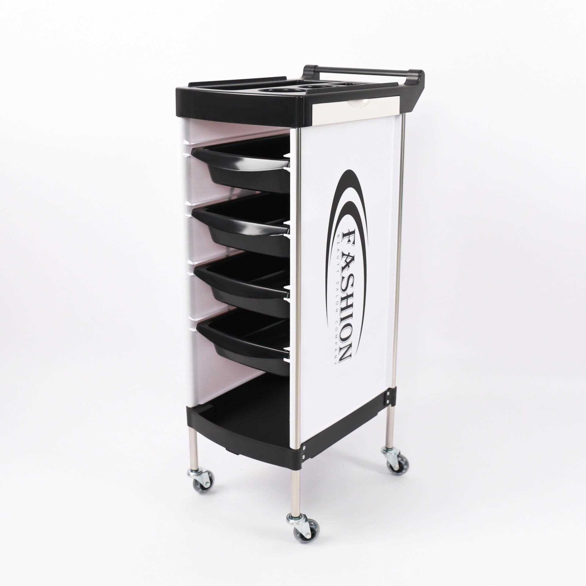 直销新款跨境新款四色美发车发廊用品杠车美容小推车理发店烫染工