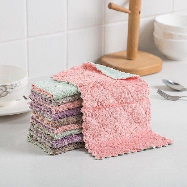 5pcs/set Rag Cleaning Cloth For Washing Dishs Kitchen