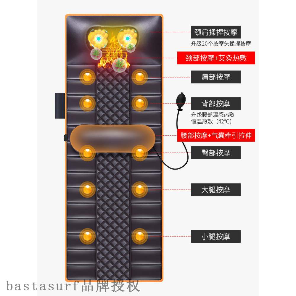 Enlong cervical massager neck waist shoulder multifunctiona