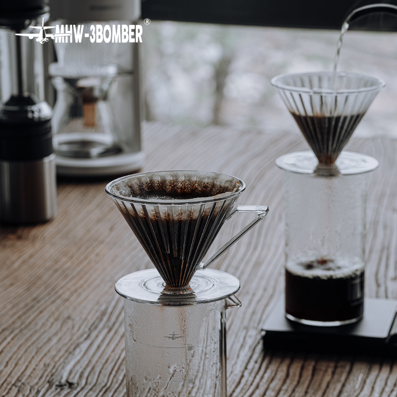MHW-3BOMBER轰炸机V60过滤杯 精灵滤杯 滴漏式手冲咖啡分享壶套装