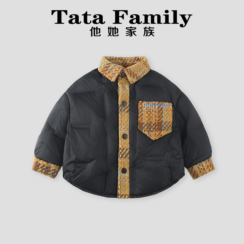 2025新款男童宝宝儿童秋冬款羽绒服外套轻便保暖上衣潮加厚面包服