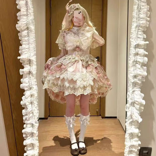 雀之羽lolita芭蕾风公主裙成人生日礼服华丽重工吊带蛋糕连衣裙