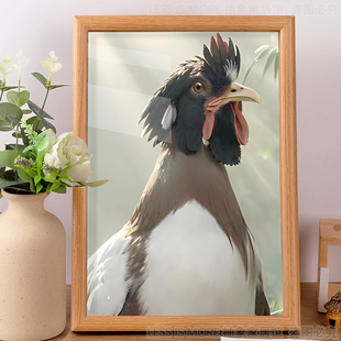 坤坤抽象公鸡蔡徐坤鸡你太美ikun搞笑字画相框摆件宿舍挂画礼物潮