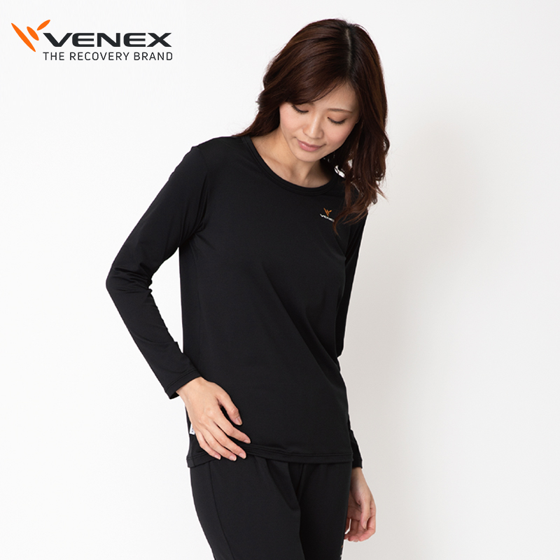 VENEX/威耐可适日本休养服运动睡衣早秋家居服女款长袖衫舒缓疲倦