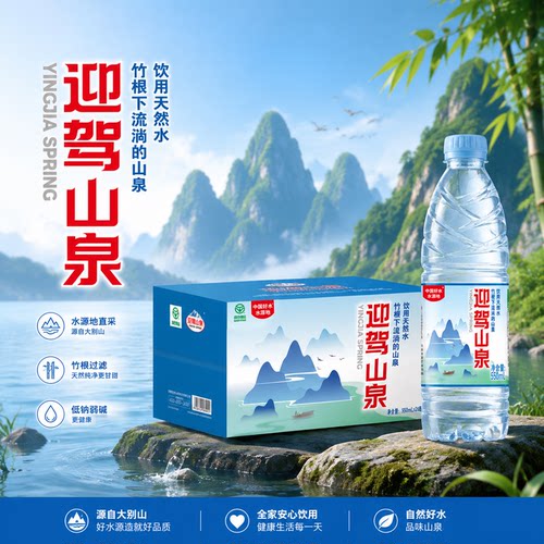 迎驾山泉天然饮用水550ml*24瓶