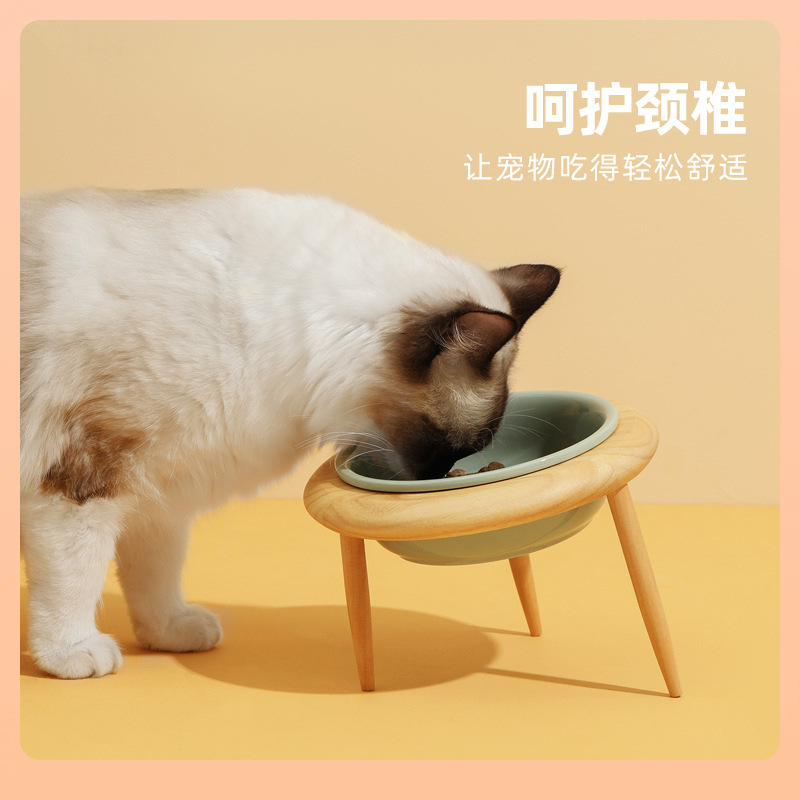 韩国bd同款陶瓷草帽飞碟宠物猫咪
