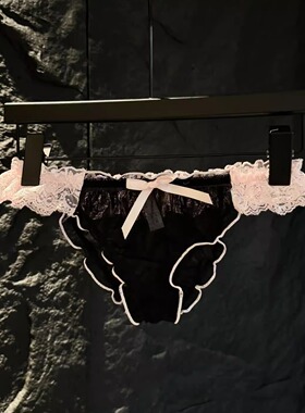 Ta 日系迷人纯欲蕾丝蝴蝶结甜美少女内裤低腰棉裆三角裤性感诱惑