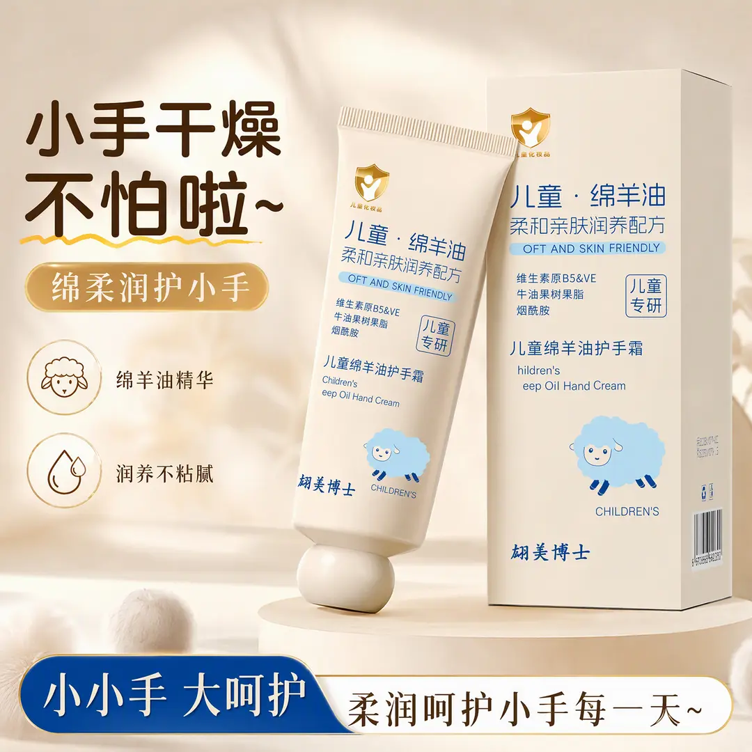 翃美博士儿童绵羊油护手霜不粘腻