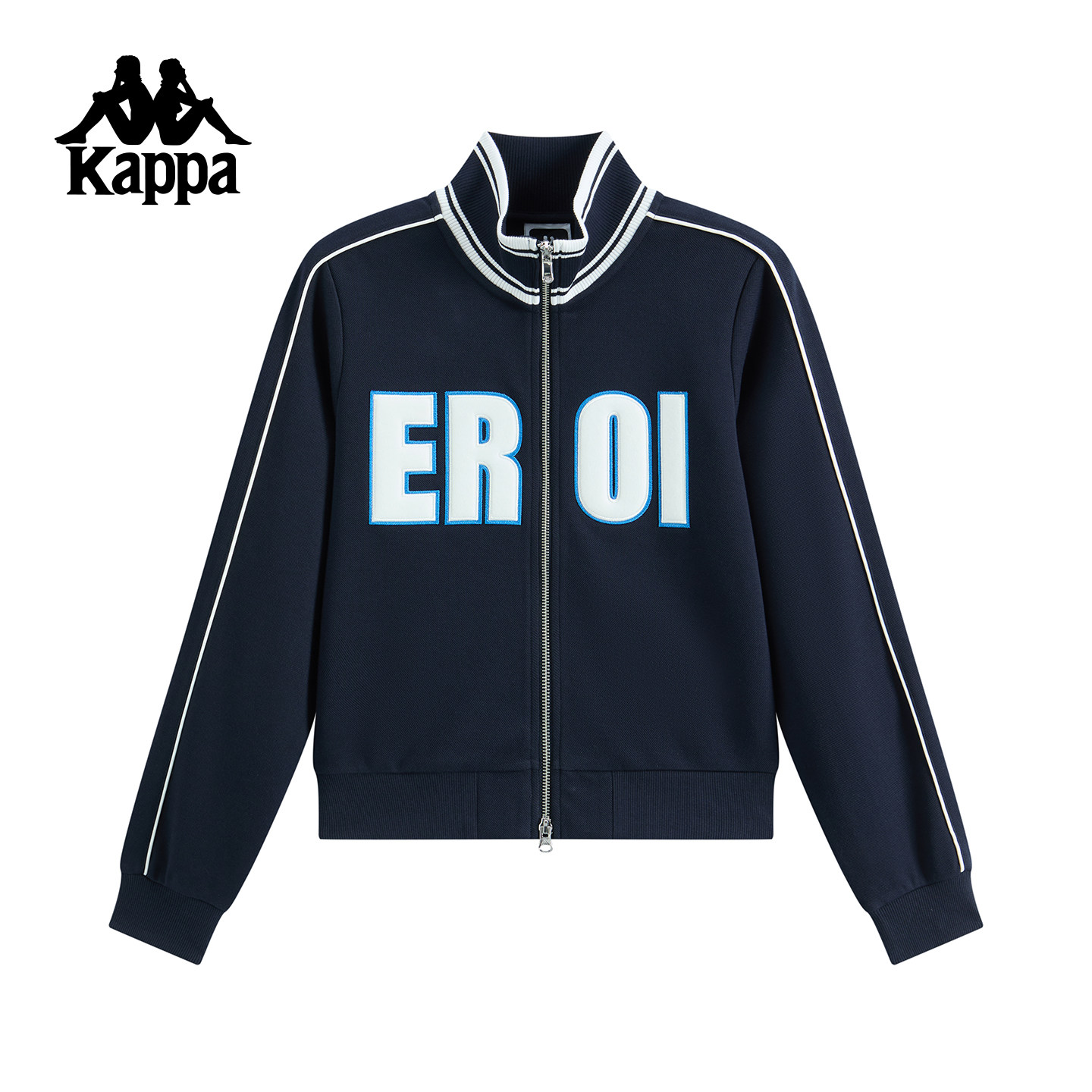 Kappa卡帕背靠背运动外套女2026新款休闲针织开衫立领卫衣女款潮