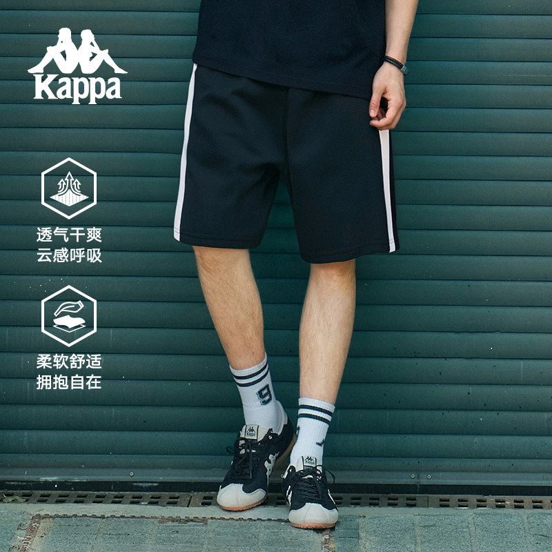 Kappa卡帕背靠背2025新款运动短裤男夏季宽松休闲五分裤直筒裤子