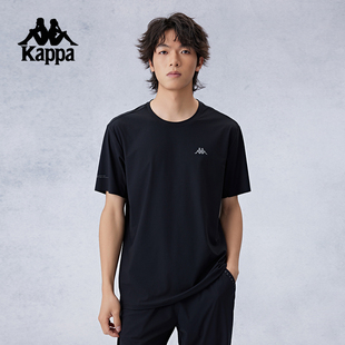 Kappa卡帕背靠背男士短袖t恤2025新款夏凉感防晒运动半袖上衣男款