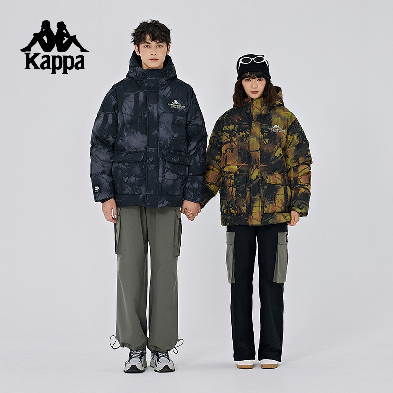 Kappa卡帕背靠背户外羽绒服男款2025新款冬季保暖防寒服外套女款