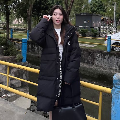 Kappa卡帕背靠背运动羽绒服外套女款2024新款冬季男士中长款棉服