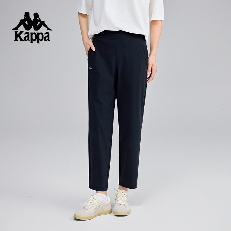 Kappa卡帕背靠背2025新款弹力运动裤女夏季休闲长裤凉感九分裤子