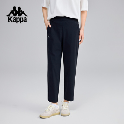 Kappa卡帕背靠背2025新款弹力运动裤女夏季休闲长裤凉感九分裤子