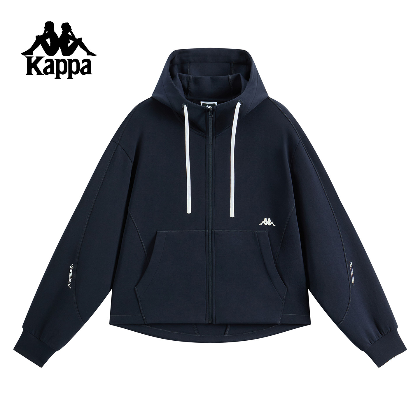 Kappa卡帕背靠背运动外套女款2025秋季新款针织开身帽衫休闲上衣