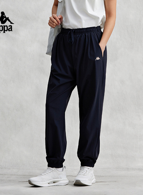 KAPPA2025冬季新款透气防泼水弹力休闲直筒裤