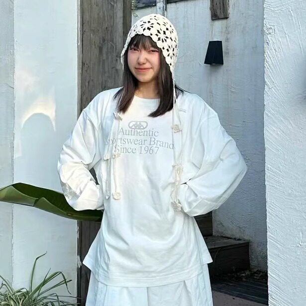 Kappa卡帕背靠背秋季新款长袖上衣男圆领运动t恤情侣卫衣套头衫女