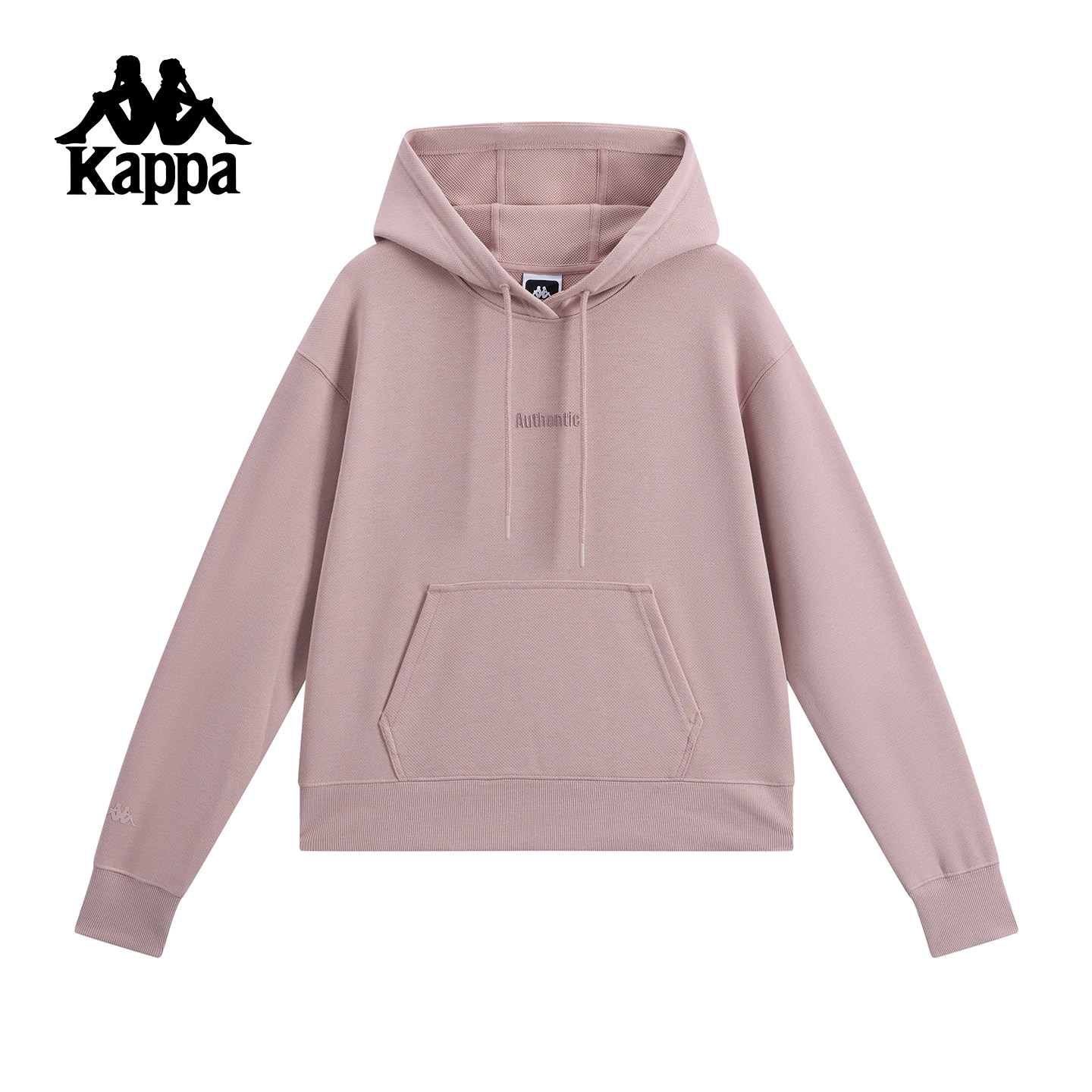 Kappa卡帕背靠背2025新款运动卫衣女秋季针织套头衫连帽休闲外套