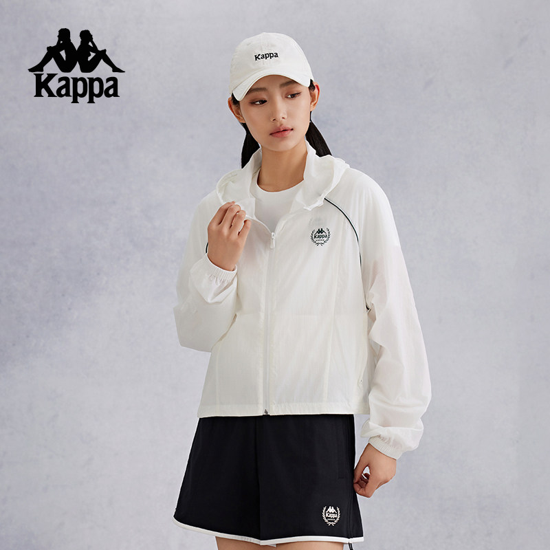 Kappa卡帕背靠背2025新款防风衣女夏季梭织防晒衣防泼水外套夹克