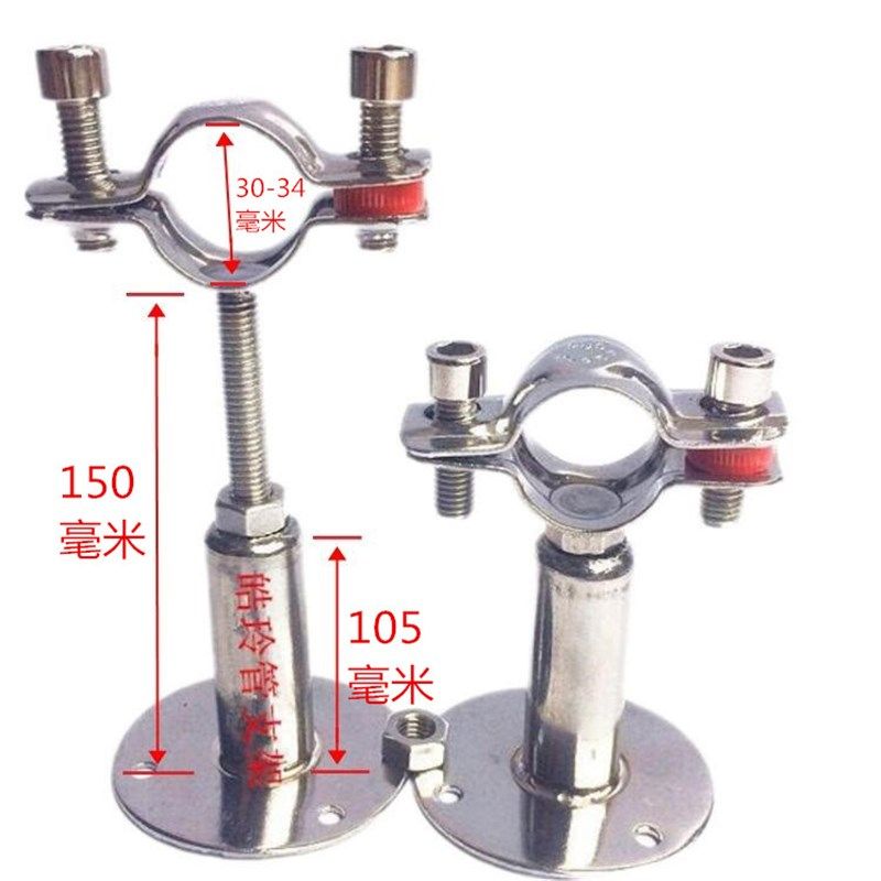 免钉304不锈钢可调节底座管道支架伸缩水管子夹PVC卡夹箍固定管托