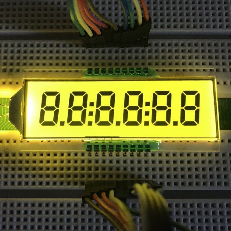 大连奇耘6位8字LCD液晶数码管显示屏笔段式液晶屏EDS809-1可开模