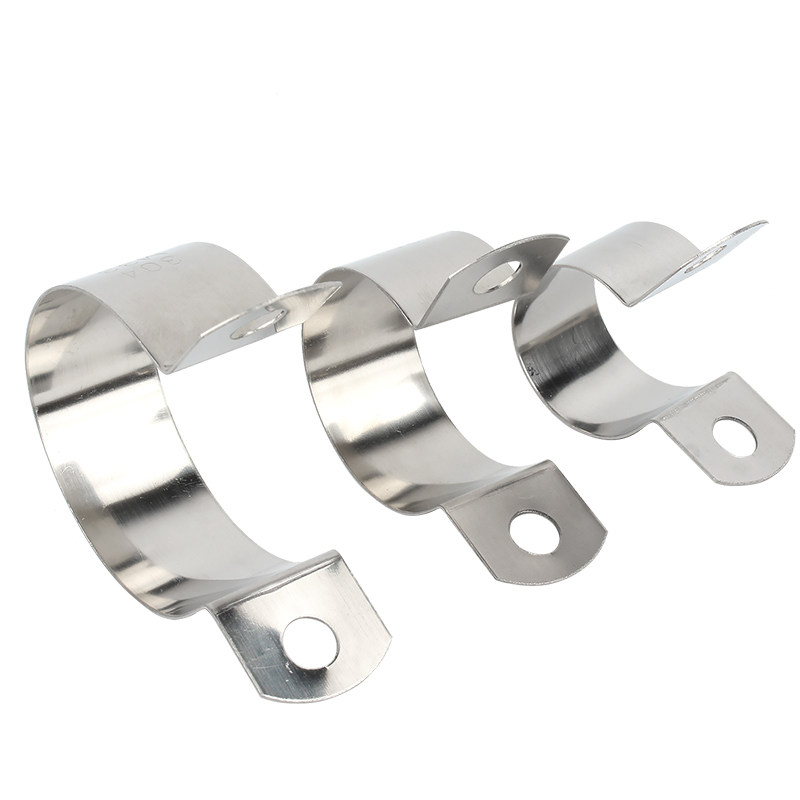 304不锈钢欧姆接地卡子骑马卡支架扣喉箍水管夹固定卡扣管卡管夹