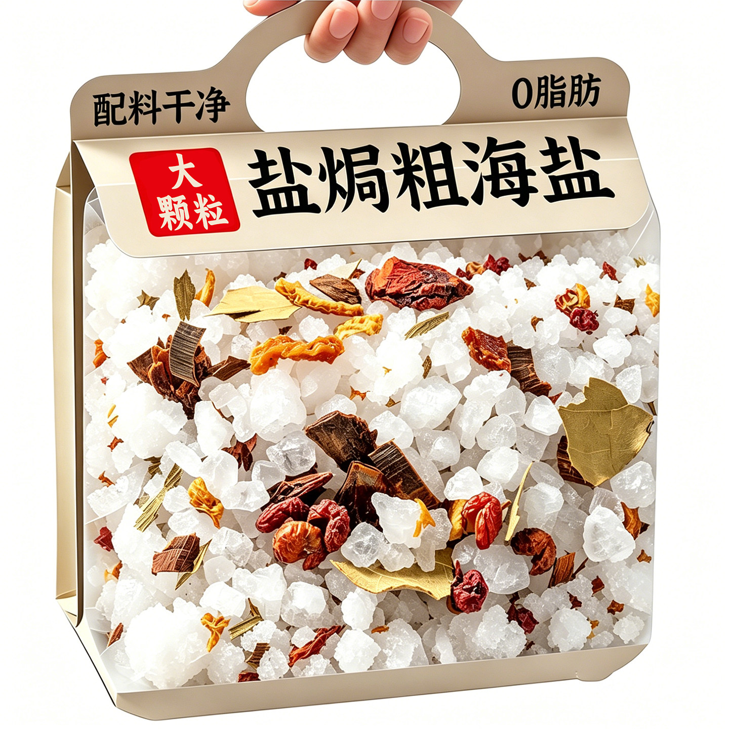 大粒盐焗海鲜粗海盐大闸蟹盐焗鸡鸭鱼虾肉专用调味料八角香料佐料