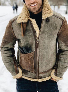 2021 Winter Warm Mens Fashion Zip-up Overcoats Long Sleeve F