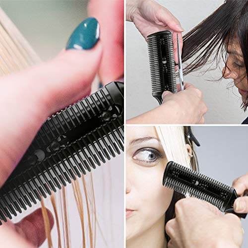 6 Pieces Hair Razor Comb with 20 Pieces Razors  Cutter Comb