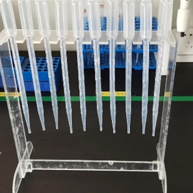 悬挂式巴氏吸管架 有机玻璃滴管架 吸管移液管架 3/5/10ml 10孔