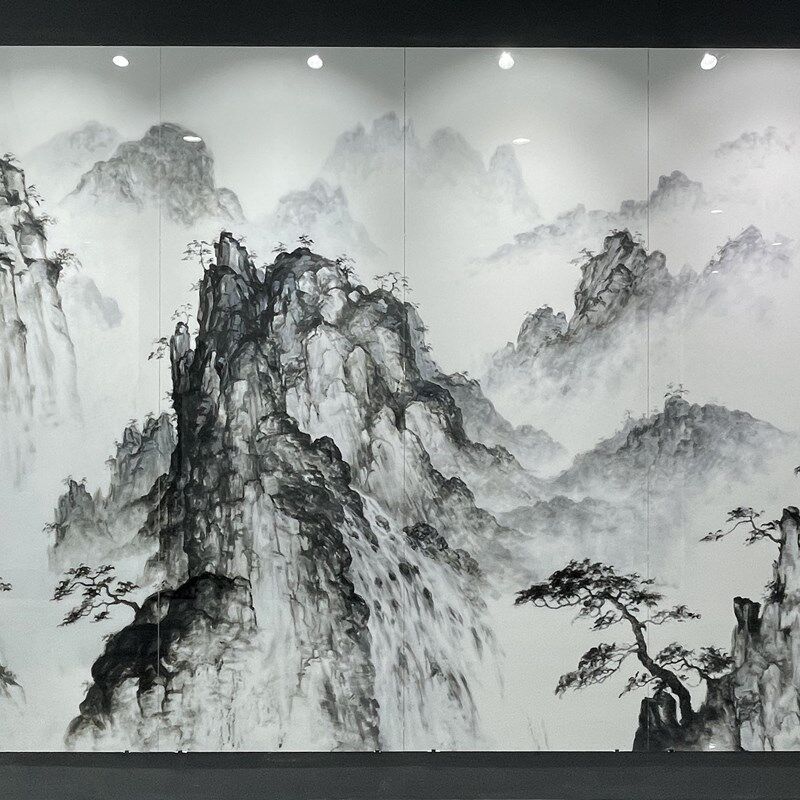 2023新款岩板电视背景墙客厅沙发墙影视墙900x2600大板现代简约