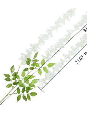 12pcs Artificial Wisteria Flowers Ratta Extra Long Thick Vin