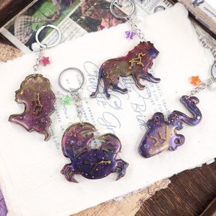Zodiac Constellation Resin Molds Zodiac Animals Keychain