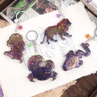 Zodiac Constellation Resin Molds Zodiac Animals Keychain