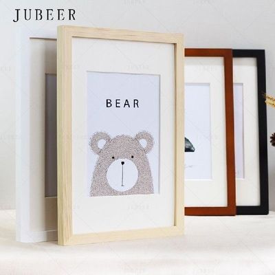 Nordic Simple Wooden Frame A4 A3 Black White Color Picture P